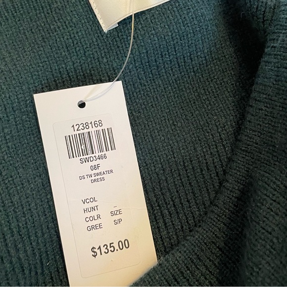 Dark Green Sweater Dress-Size Small - Picture 6 of 6
